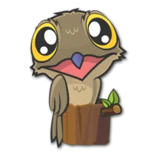 😍 coruja, pássaro, desenho animado, animal, adesivo whatsapp sticker
