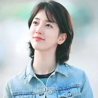 ☺️ phụ nữ, chân dung, người, người Hàn Quốc, áo khoác jean, nữ diễn viên, người nổi tiếng telegram sticker