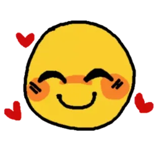 🥰 絵文字, 笑顔, 漫画, ハート, 可愛い, 幸せ, 愛 telegram sticker