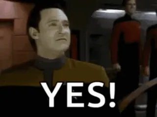 ✊ Data Star Trek YES! สตาร์ เทรค, เดต้า, แอนดรอยด์, ใช่, ตกลง telegram sticker