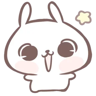 😀 coelho, desenho animado, kawaii, fofo, adesivo, coelhinho telegram sticker
