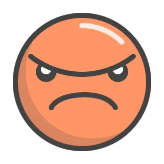 😡 en colère, emoji, visage, contrarié, frustré, humeur, expression, agacé telegram sticker