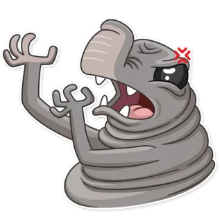 😡 monster, angry, cartoon, creature, sticker telegram sticker
