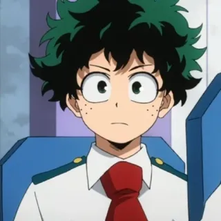 😳 Izuku Midoriya My Hero Academia Anime, Manga, Held, Charakter, Schuluniform, Schüler, Teenager whatsapp sticker