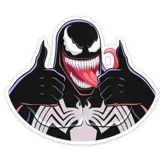 👍 Venom ヴェノム, マーベル, キャラクター, ステッカー, コミック, ヴィラン whatsapp sticker