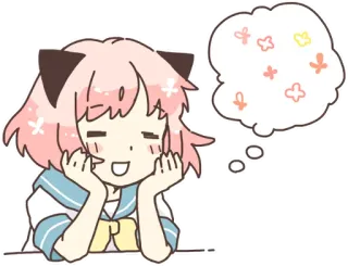 😚 Anya Forger Spy x Family Anya, Spy x Family, anime, fofo, pensando, kawaii, fanart telegram sticker