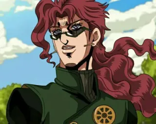 😪 Noriaki Kakyoin JoJo's Bizarre Adventure Anime, Manga, Kakyoin, Jojo, JoJo's Bizarre Adventure, Postać, Ilustracja telegram sticker