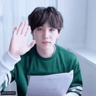 👋 punch drum line person, kpop, hello, wave telegram sticker