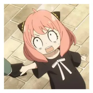😄 Anya Forger Spy x Family Anime, Chica, Pelo rosa, Sorprendida, Spy x Family, Anya, Anya Forger whatsapp sticker