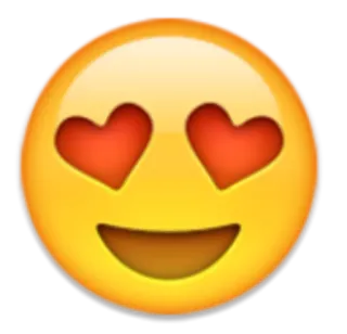 😍 Emoji, Cinta, Mata hati, Wajah tersenyum, Ekspresi telegram sticker