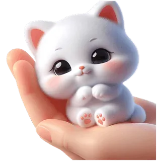 ☺️ gatto, gattino, carino, animale, animale domestico, kawaii, cartone animato telegram sticker