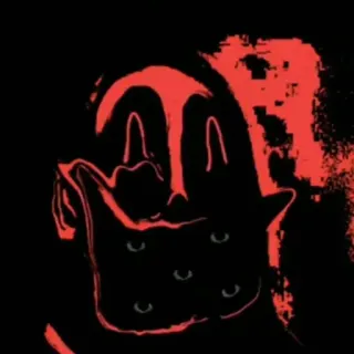 🥴 arrepiante, abstrato, vermelho, preto, monstro, grotesco whatsapp sticker