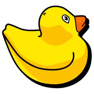 🦆 duck, rubber duck, toy, animal, yellow, bath toy, bird telegram sticker
