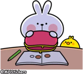 @MHStickers Spoiled Rabbit Apron telegram stickers