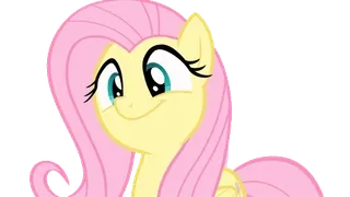 😊 Fluttershy My Little Pony poni, binatang, kartun, tersenyum, lucu telegram sticker