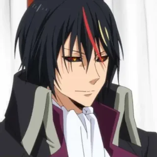 😈 Diablo That Time I Got Reincarnated as a Slime Animé, Démon, cheveux noirs, Diablo, Réincarné en slime telegram sticker