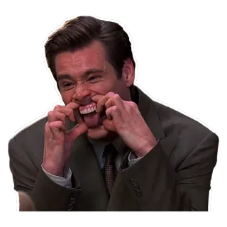 👅 Jim Carrey gracioso, actor, cara, comedia whatsapp sticker