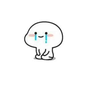 😫 carino, piangere, triste, kawaii, emotivo, cartoni animati telegram sticker