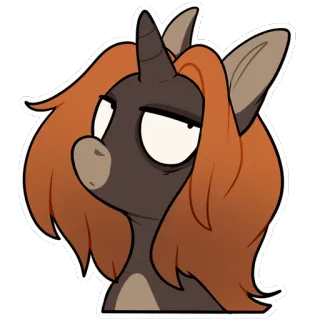 🙄 licorne, dessin animé, animal, cheval, autocollant, clipart, fantaisie telegram sticker
