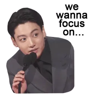 🫠 we wanna focus on... kpop, bts, musica, cantante telegram sticker