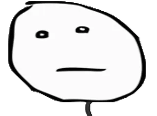 😐 Mème, Visage, Expression, Neutre, Simple, Dessin telegram sticker