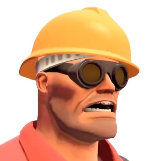 😧 Engineer Team Fortress 2 engenheiro, team fortress 2, videogame, personagem, capacete telegram sticker