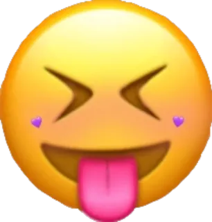 😝 Emoji, Cara, Lengua, Expresión, Feliz, Sticker, Lindo, Juguetón whatsapp sticker