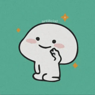 ⛅ artificial kawaii, cute, character, cartoon, sticker, emoji, blob telegram sticker