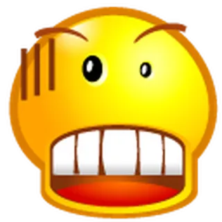 😵 Emoji, En colère, Fou, Frustré, Expression whatsapp sticker