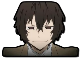 😑 Osamu Dazai Bungo Stray Dogs Anime, Dazai, Bungo Stray Dogs, Postać, Naklejka telegram sticker