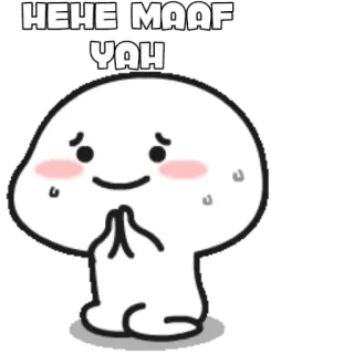 🍡 HEHE MAAF YAH mignon, excuses, désolé, kawaii, dessin animé, personnage telegram sticker
