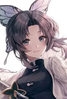 🖤 Shinobu Kocho Demon Slayer Аниме, Манга, Персонаж, Шинобу Кочо, Клинок, рассекающий демонов, Хашира, Бабочка whatsapp sticker