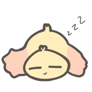 😴 schlafend, niedlich, faul, kawaii, friedlich, ruhe, nickerchen telegram sticker