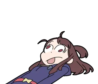 😵 Atsuko Kagari Little Witch Academia Anime, Little Witch Academia, Atsuko Kagari, Divertido, Dibujos animados telegram sticker
