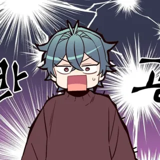👒 动漫, 卡通, 表情, 震惊, 惊讶 telegram sticker