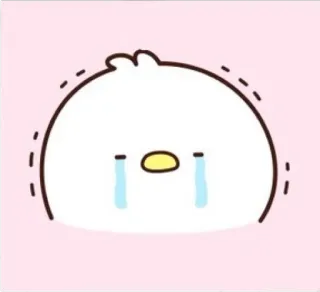 😭 crying, sad, tears, cartoon, cute, bird telegram sticker