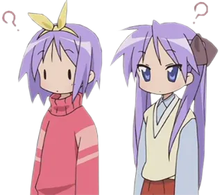 ❓ Anime, Personajes, pelo morado, Kawaii, Lindo, Chicas whatsapp sticker