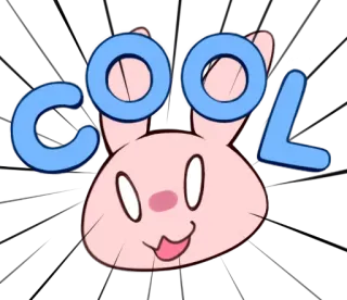 🐰 COOL keren, kelinci, lucu, kartun, stiker telegram sticker