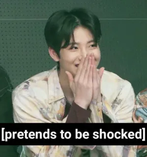 🪐 pretends to be shocked geschockt, Meme, Reaktion, Überraschung, Sarkasmus telegram sticker