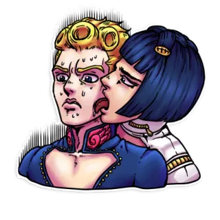 👌 Giorno Giovanna JoJo's Bizarre Adventure โจรูโน่ โจบาน่า, บรูโน่ บูจาราตี้, โจโจ้ ล่าข้ามศตวรรษ, อนิเมะ, มังงะ, สติกเกอร์ whatsapp sticker