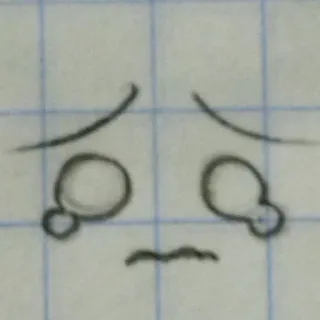 😢 triste, llorando, lágrimas, emociones, dibujo, boceto telegram sticker