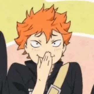 🌌 Hinata Shoyo Haikyuu!! anime, haikyuu, hinata shoyo, manga, cute, funny, orange hair telegram sticker
