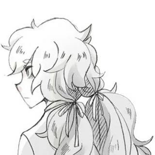 😶 Anime, Manga, Dibujos animados, Arte, Boceto, Chica, Coleta telegram sticker