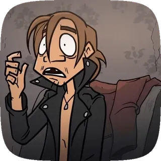 😨 漫画, 男, キャラクター, イラスト telegram sticker