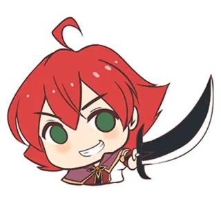 😎 Anime, Chibi, Personagem, Espada, Fantasia telegram sticker