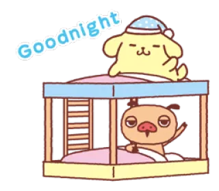 😴 Goodnight sleep, good night, cute, cartoon, animals telegram sticker