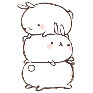 👻 rabbit, cute, stack, animal, kawaii telegram sticker