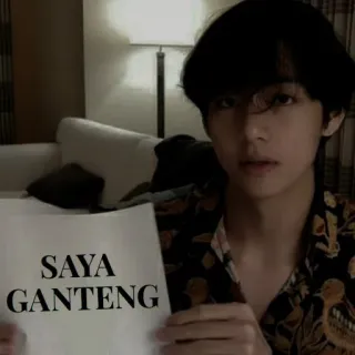 🎲 SAYA GANTENG man, indoor, selfie, Indonesian, handsome telegram sticker