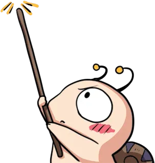 😠 tortuga, lindo, varita, magia, dibujos animados, pegatina whatsapp sticker
