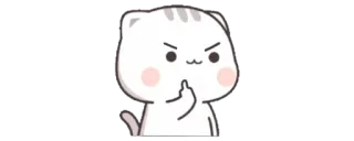 ✨ gatto, dito medio, offensivo, cartone animato whatsapp sticker